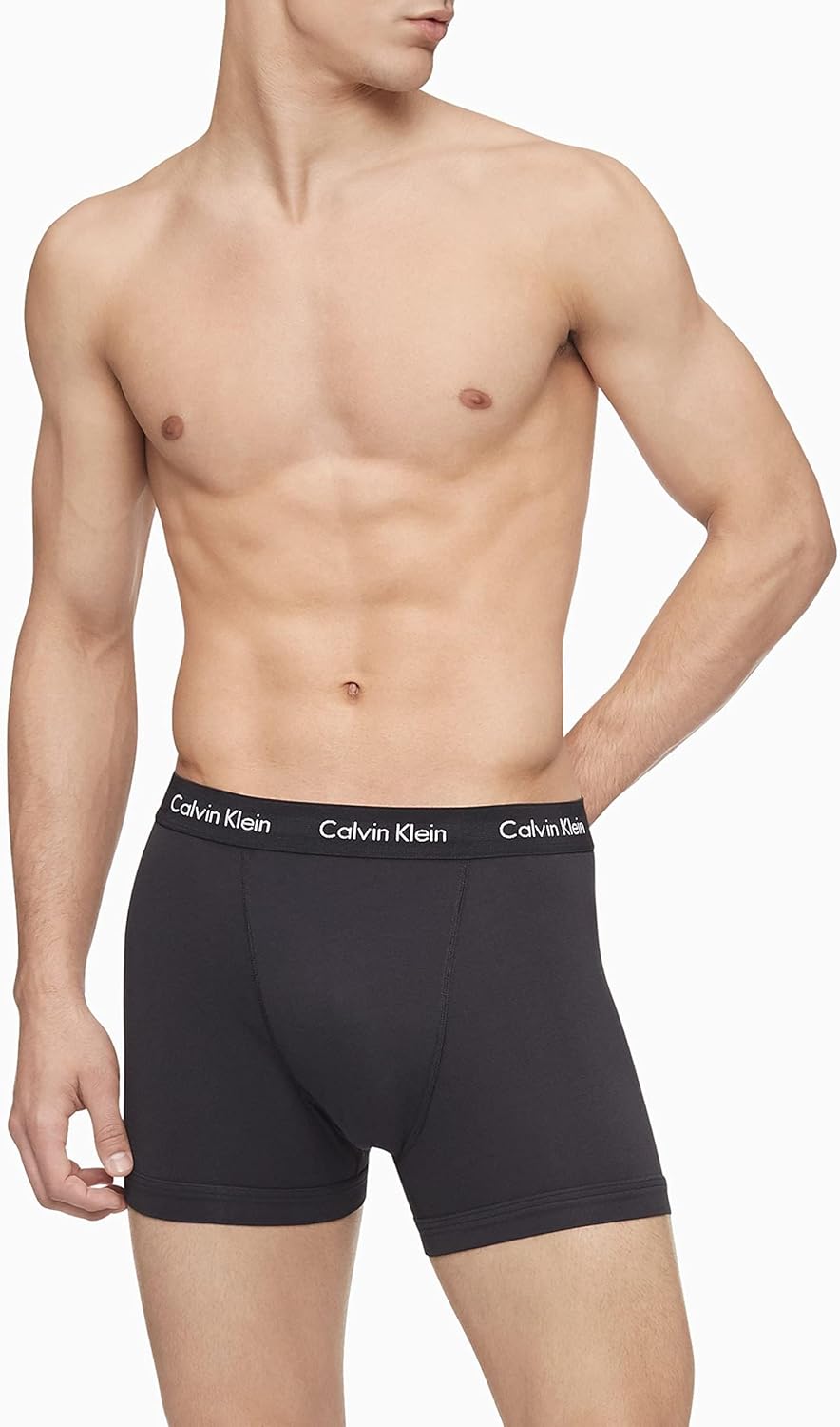 Calvin Klein Men's Cotton Stretch 3-pack Boxer Brief, 3 Black, Large - Image 2