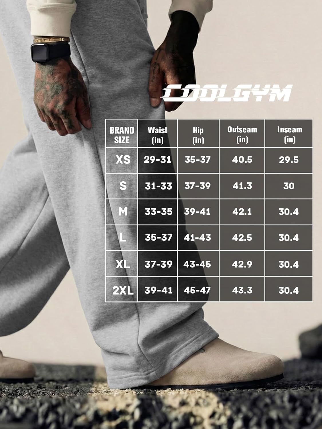 Mens Baggy Sweatpants Wide Leg Loose Open Bottom Uncuffed Gym Casual Lightweight Y2K Pants Relaxed Pocket No Wrinkle - Image 6