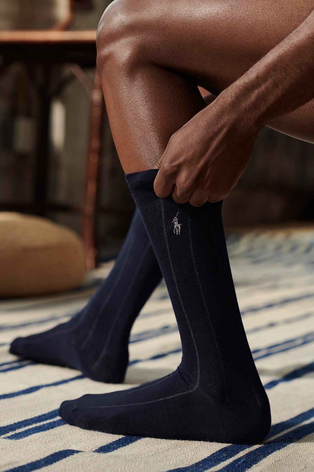 POLO RALPH LAUREN Men's Assorted Pattern Dress Crew Socks (4-Pack) - Image 5