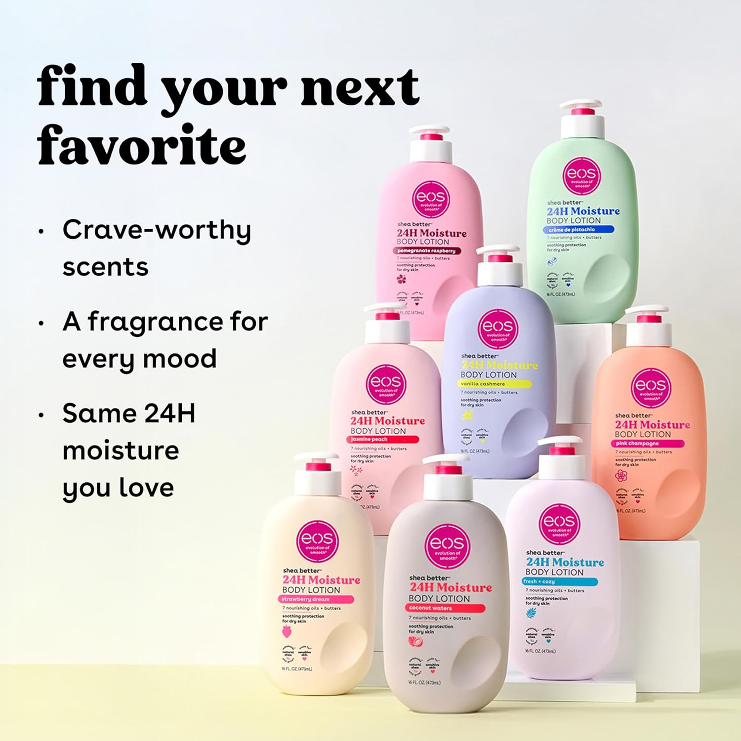 eos Shea Better Body Lotion Vanilla Cashmere, 24-Hour Moisture Skin Care, Lightweight & Non-Greasy, Natural Shea, Vegan, Vanilla Body Lotion, 16 fl oz - Image 11