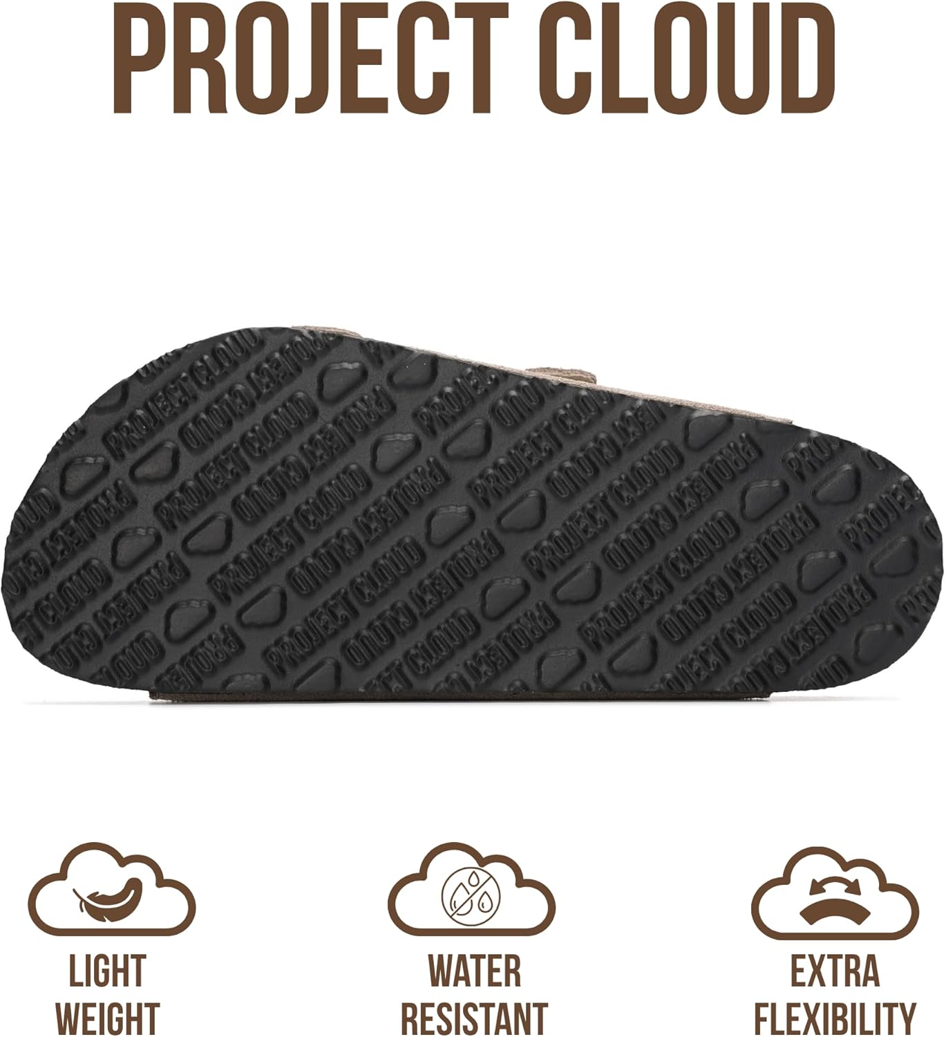 Project Cloud 100% Genuine Leather Flat Sandals For Women 2026 Cork Footbed Womens Sandals with Memory Foam and arch support Vacation Essentials Slides for Women Footwear (Venita) - Image 4