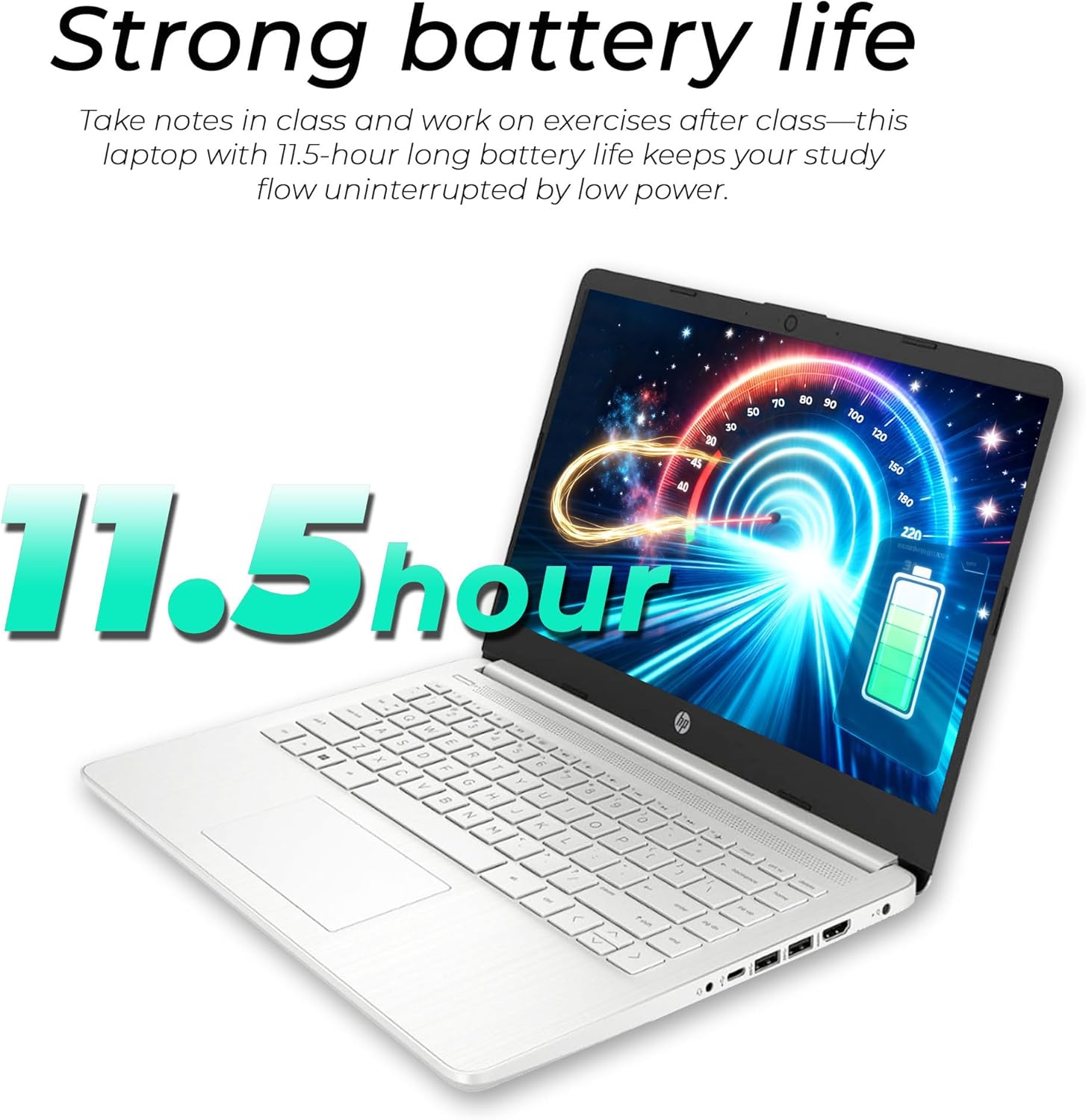 HP Ultrabook Laptop with Copilot AI • 2026 Edition • Latest Intel 4-Core N150 CPU • Microsoft Office 365 Included, 128GB SSD • Windows 11, Thin & Portable | w/o Mouse - Image 7