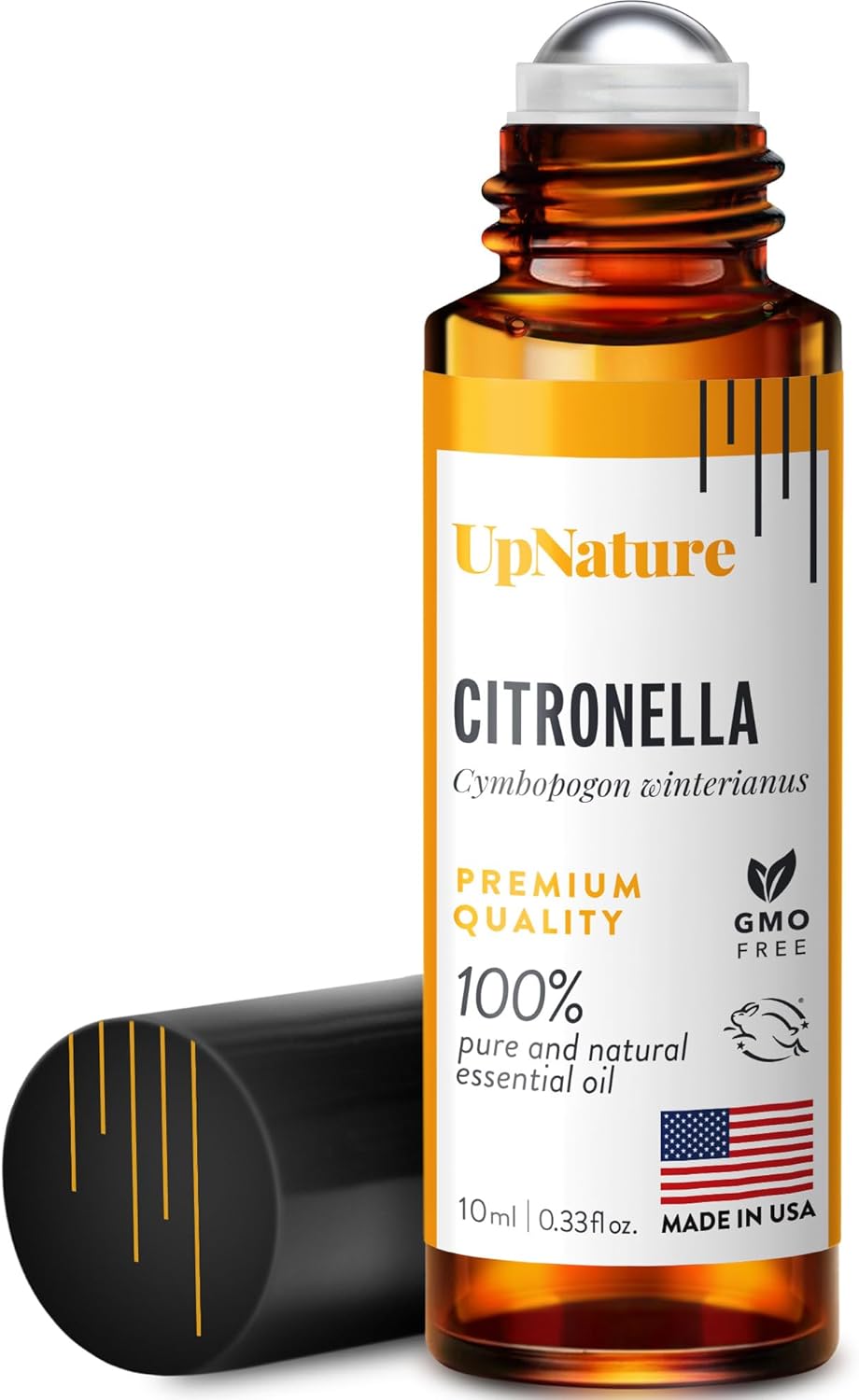 UpNature Citronella Oil Roll On – Camping Essentials - 100% Natural Citronella Essential Oil for Skin