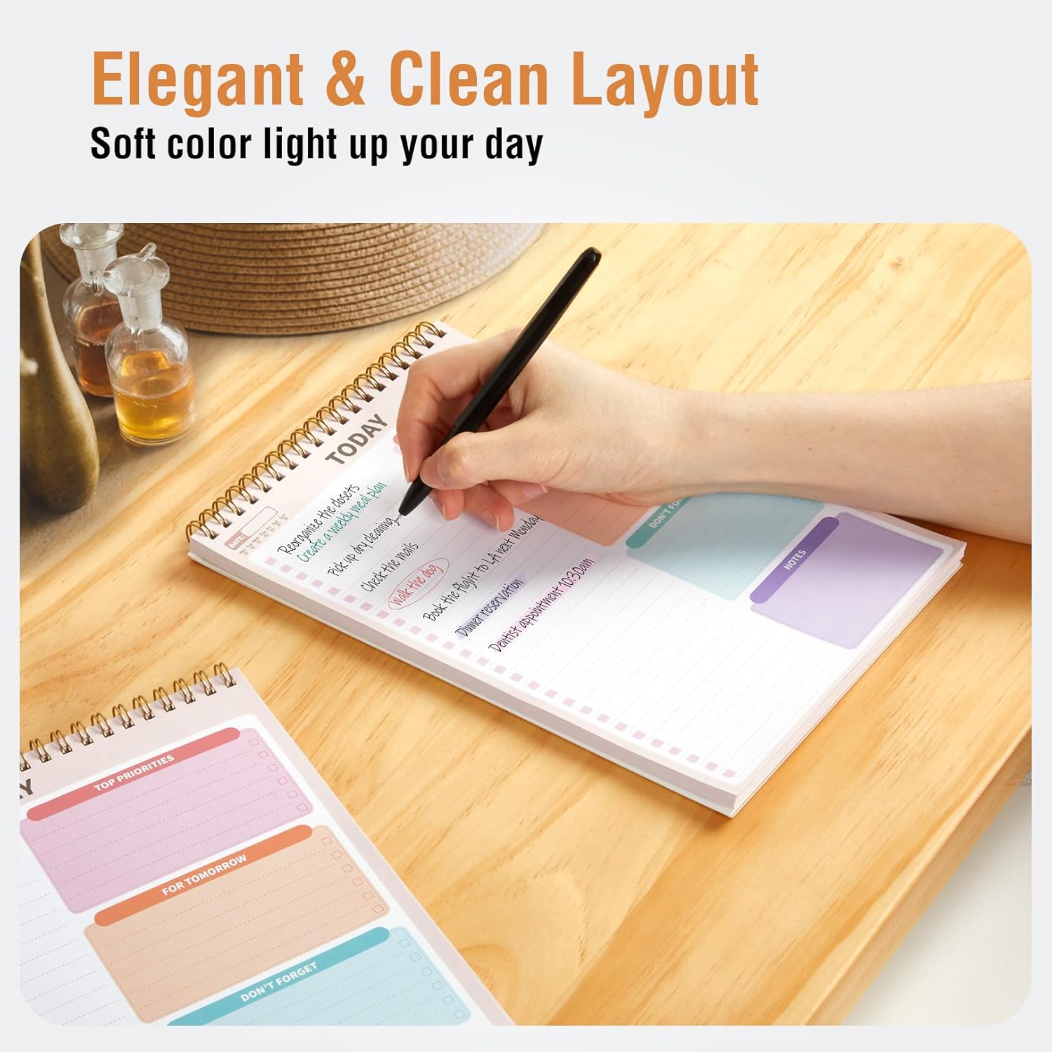 Forvencer To Do List Notepad (6.5 x9.8), To Do List Notebook for Work, Undated Daily Planner Organizer for Tasks Checklist & Goal Planning, To Do List Perfect for Office, School, Cute - Image 7