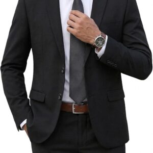 COOFANDY Men’s 2 Piece Suits Classic Fit 2 Button Dress Suits Tuxedo Jacket Blazer for Wedding Business Dinner Prom