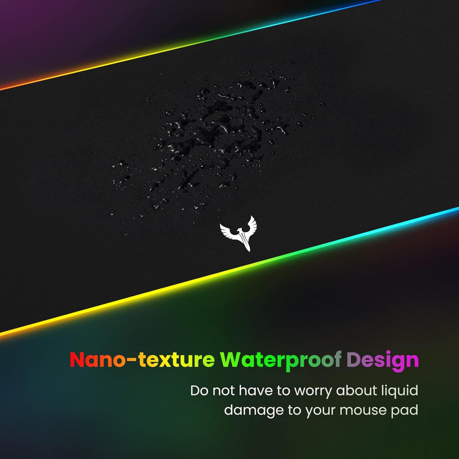 BladeHawks Extra Large RGB Gaming Mouse Pad-14 Light Modes, Extended Soft LED Mouse Pad, Anti-Slip Rubber Base, Computer Keyboard Mousepad Mat (31.5 x 12 Inch) - Image 4