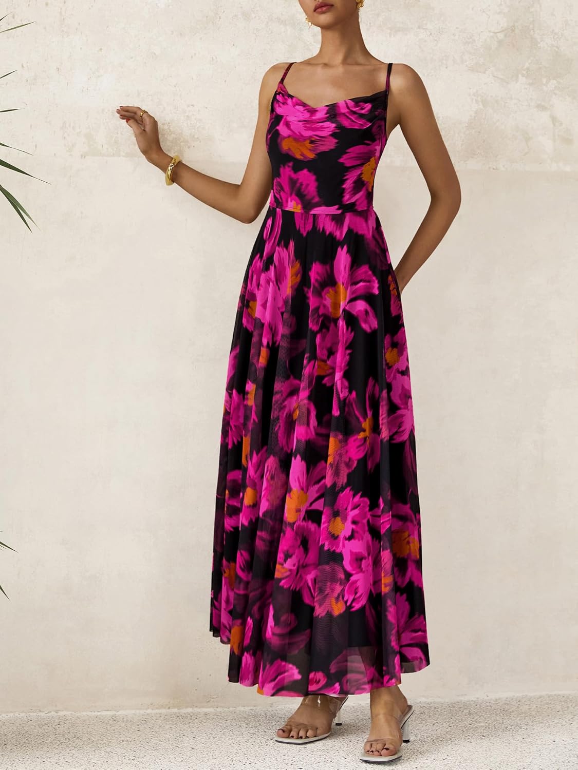 BTFBM Women Summer Floral Maxi Dresses Elegant Spaghetti Strap Dress Printed Party Dress Beach Long Dresses - Image 8