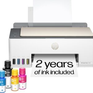 HP Smart Tank 5000 Wireless All-in-One Ink Tank Printer, Scanner, Copier with 2 Years of Ink Included, Best-for-Home, Cartridge-Free, Refillable, AI-Enabled, an EcoTank Alternative (5D1B6A)