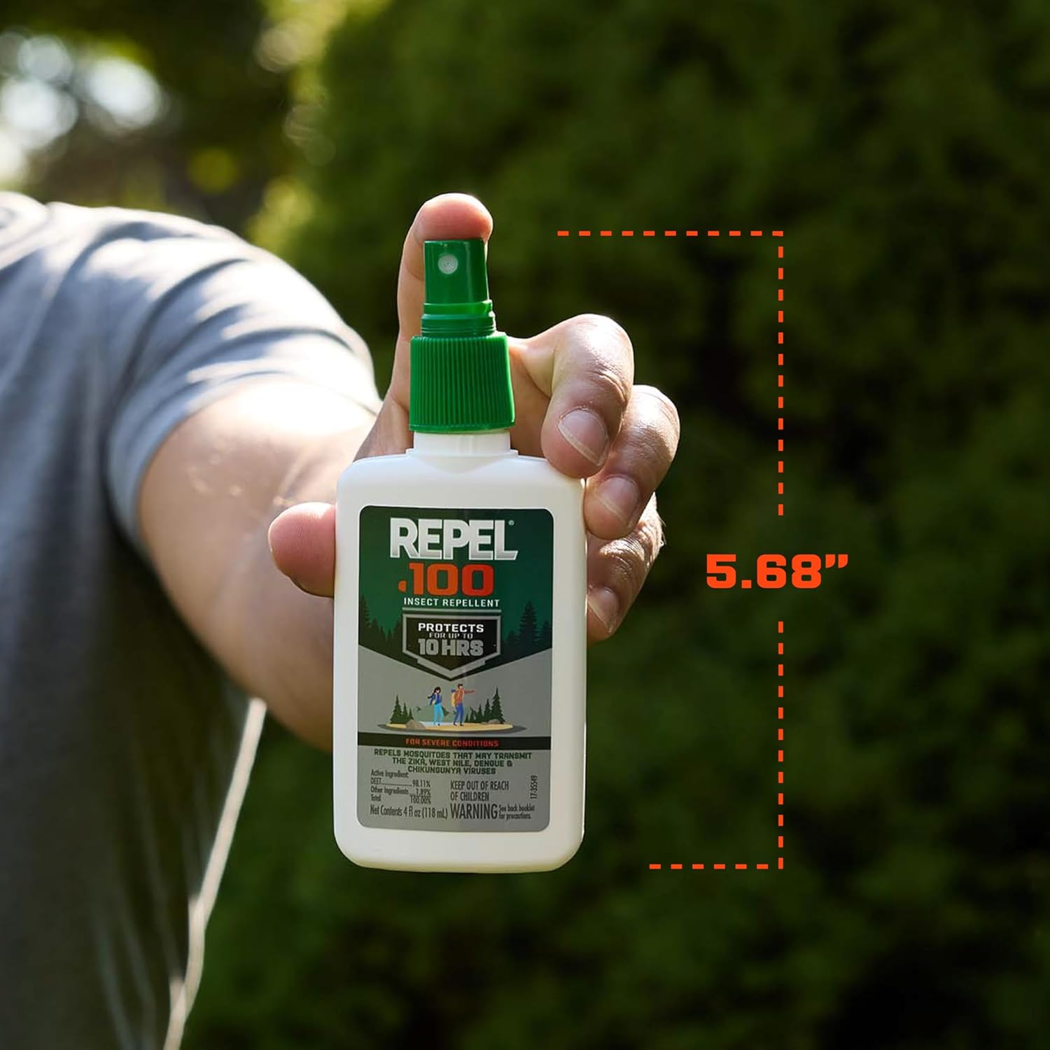 Repel 100 Insect Repellent, 4 Ounces, With DEET, 10-Hour Protection Long-Lasting Insect Repellent Pump Spray Repels Mosquitoes, Ticks, Gnats, Biting Flies, Chiggers And Fleas - Image 11