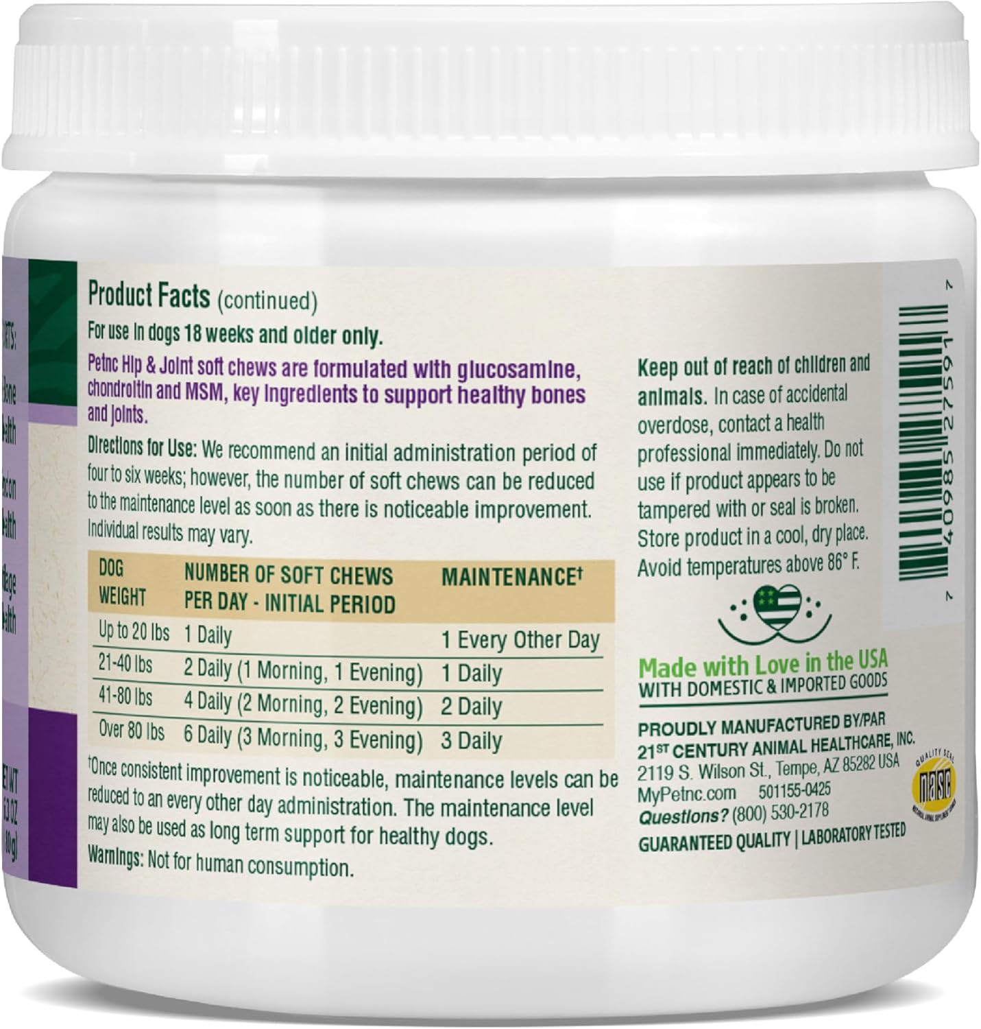 Petnc Hip & Joint Health Supplement for Dogs (90 Chews), Glucosamine Chondroitin MSM Dog Chews with Hyaluronic Acid, Liver Flavored Bone & Joint Support Supplement, For All Breeds - Image 10