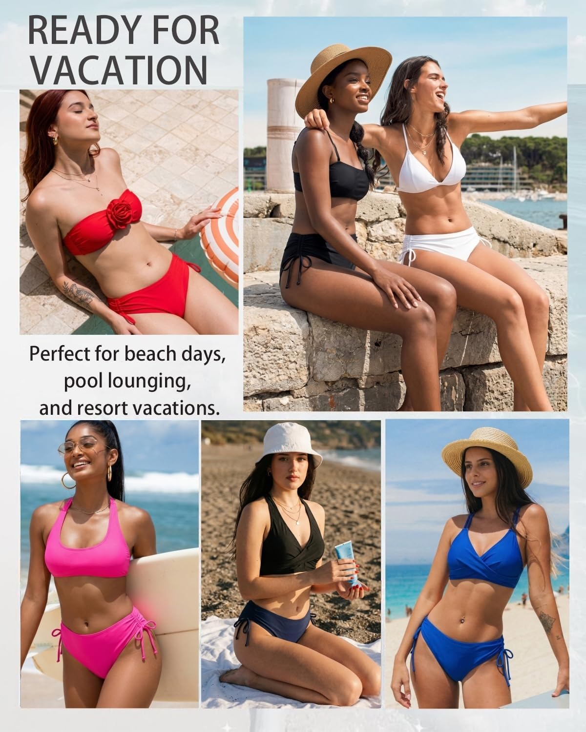 Daci Women Mid Waist Bikini Bottoms - Full Coverage Swim Bathing Suit Bottom Side Tied Swimsuit Bottoms - Image 5