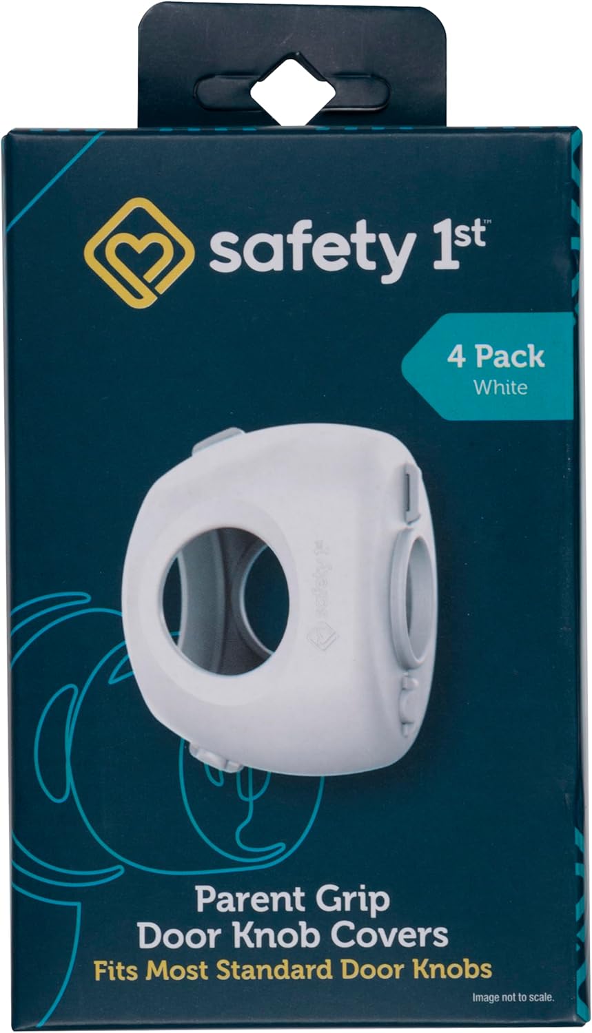 Safety 1st Parent Grip Door Knob Covers, White, One Size,4 Count (Pack of 1) (HS3260600), Packaging may vary - Image 2