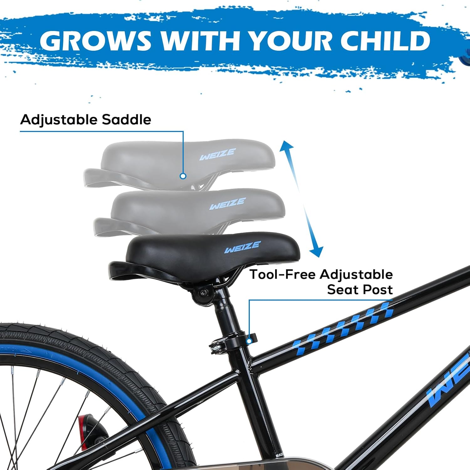 WEIZE Kids Bike, 16 20 Inch Children Bicycle for Boys Girls Ages 4-12 Years Old, Rider Height 41-62 Inch, Coaster Brake, Multiple Color Options - Image 7
