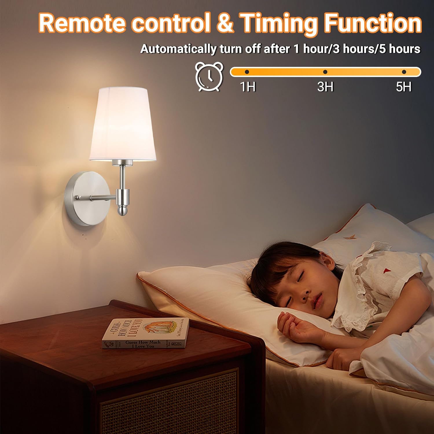 Battery Operated Wall Sconces Set Of 2, Wireless Battery Wall Light With 10000mAh RGB Rechargeable Magnetic Bulb, Rechargeable Wall Sconce With Remote Control For Bedroom, No Electrician Required - Image 6