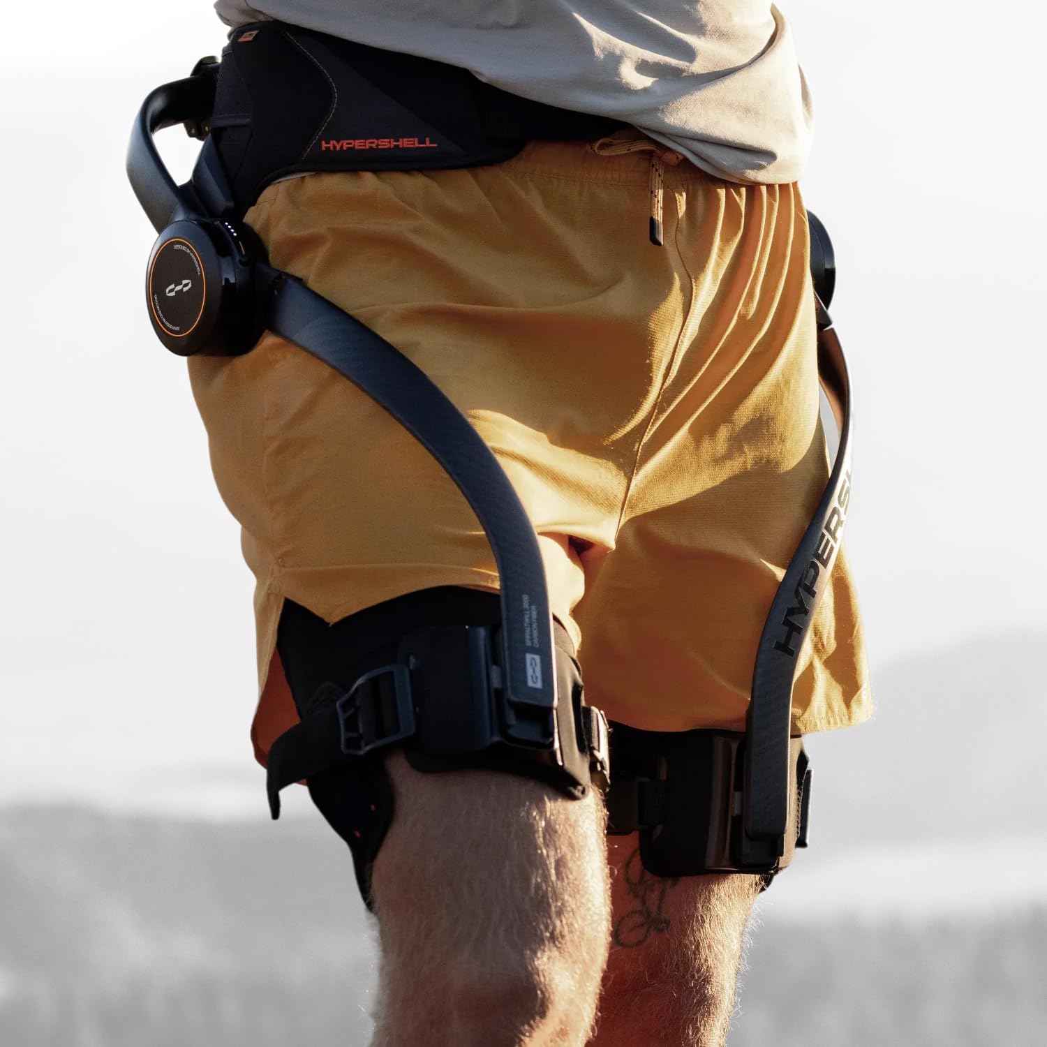 Hypershell X Ultra Exoskeleton, Leg Strength with 1000 W Output, Upgraded 30 km Battery Range, 12 Intelligent Modes, IP54 for Daily and Outdoor Activities, Walking, Hiking, 2 Batteries, No Charger