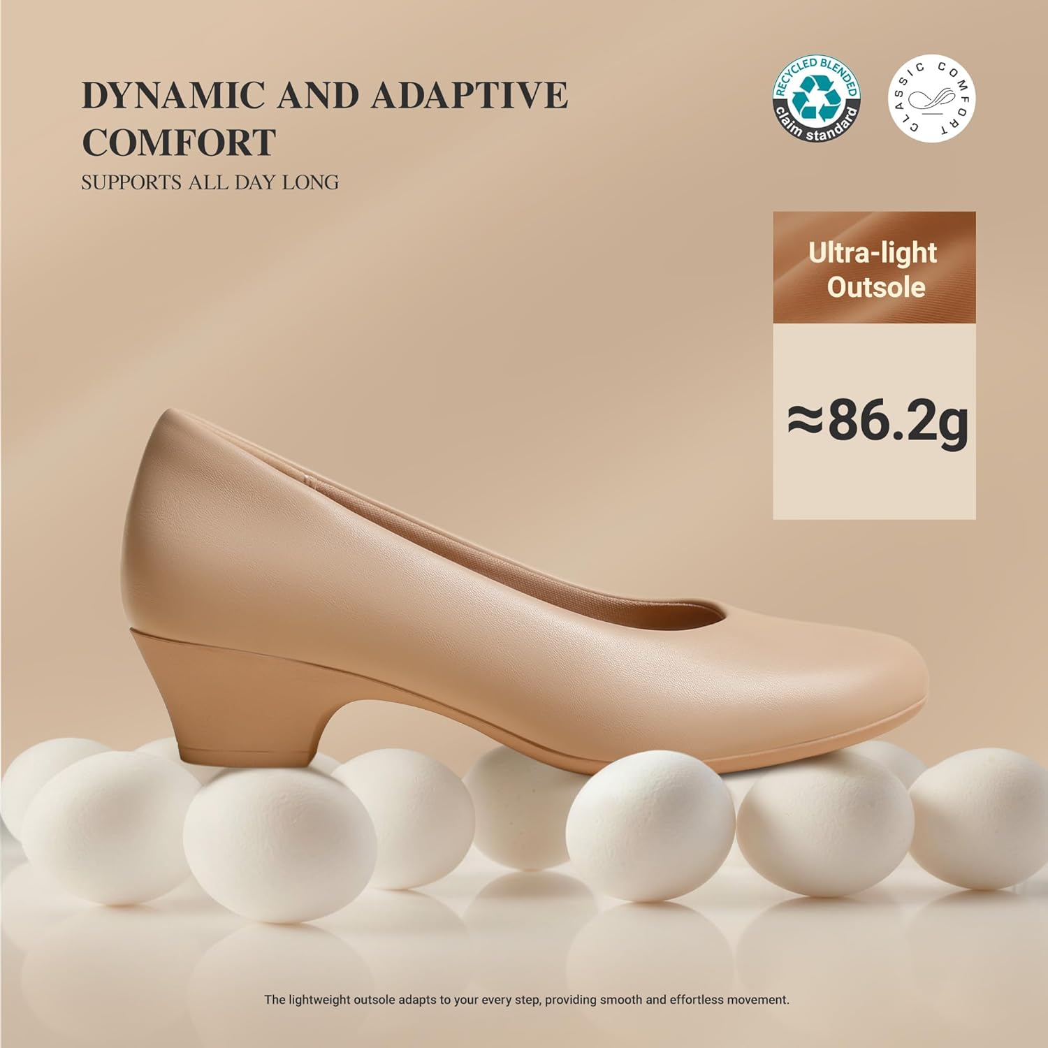 DREAM PAIRS Women's Chunky Closed Toe Dress Low Block Heels Comfortable Slip On Work Pumps Wedding Casual Shoes - Image 6