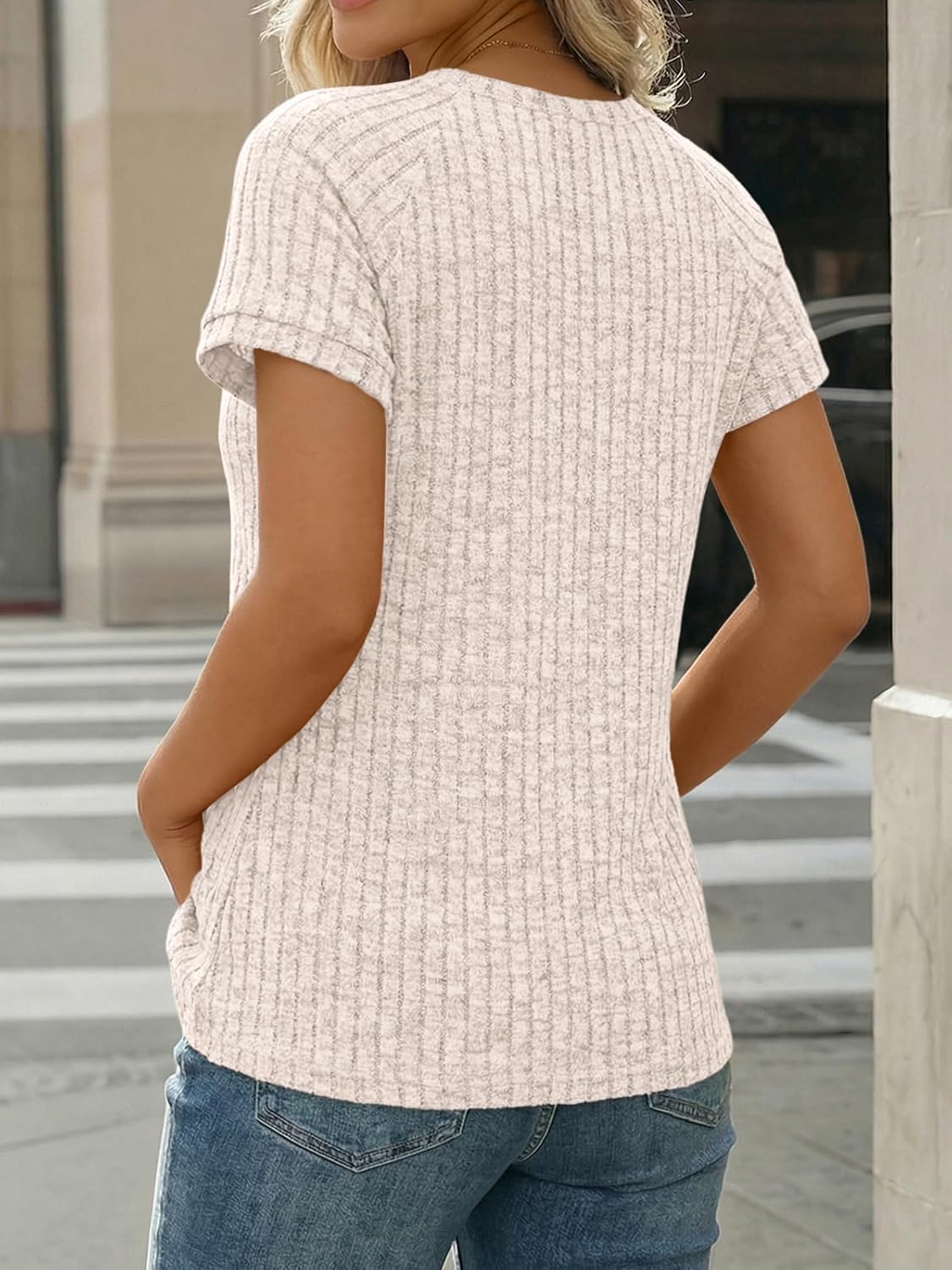 AUTOMET Women's Short Sleeve Shirts Business Casual Blouses Dressy Work Tunic Tops 2026 Spring Sweaters Fashion Clothes - Image 4