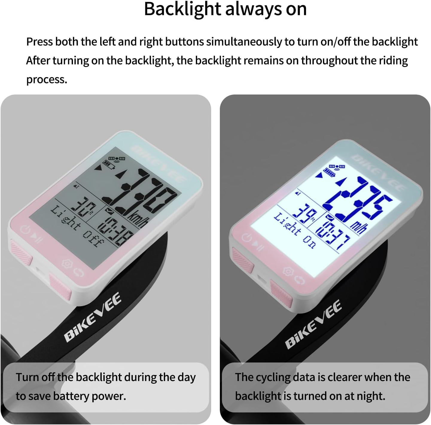 GPS Speedometer & Odometer - Wireless Bike Computer, Auto Start/Stop, Auto Backlight, IPX7 Waterproof, 2.4" LCD, Cycling Tracker in MPH & KM/H - Image 9