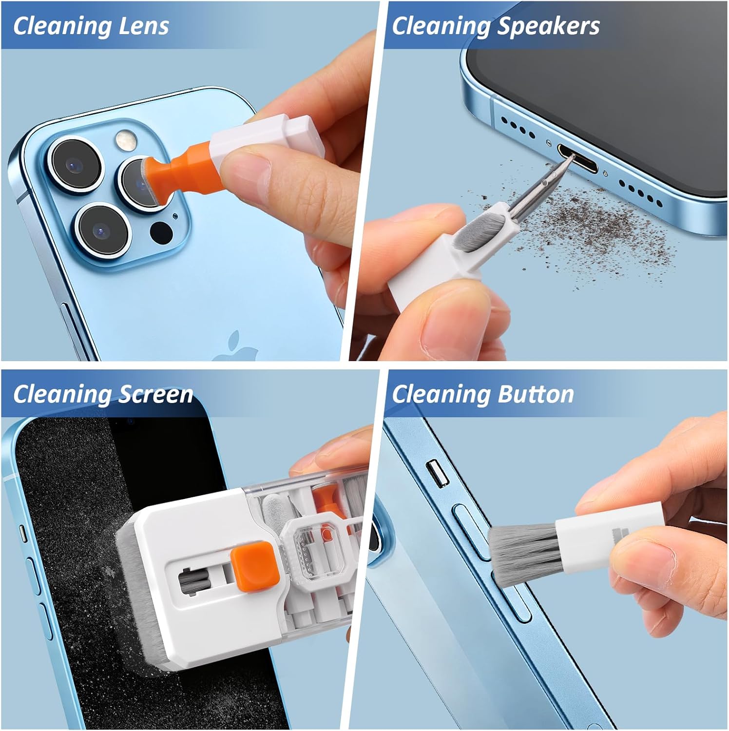Keyboard Cleaning Kit Laptop Cleaner, All-in-1 Computer Screen Cleaning Brush Tool, Multi-Function PC Accessories Electronic Cleaner Kit Spray for iPhone iPad Macbook Earbud Camera Monitor with Patent - Image 3