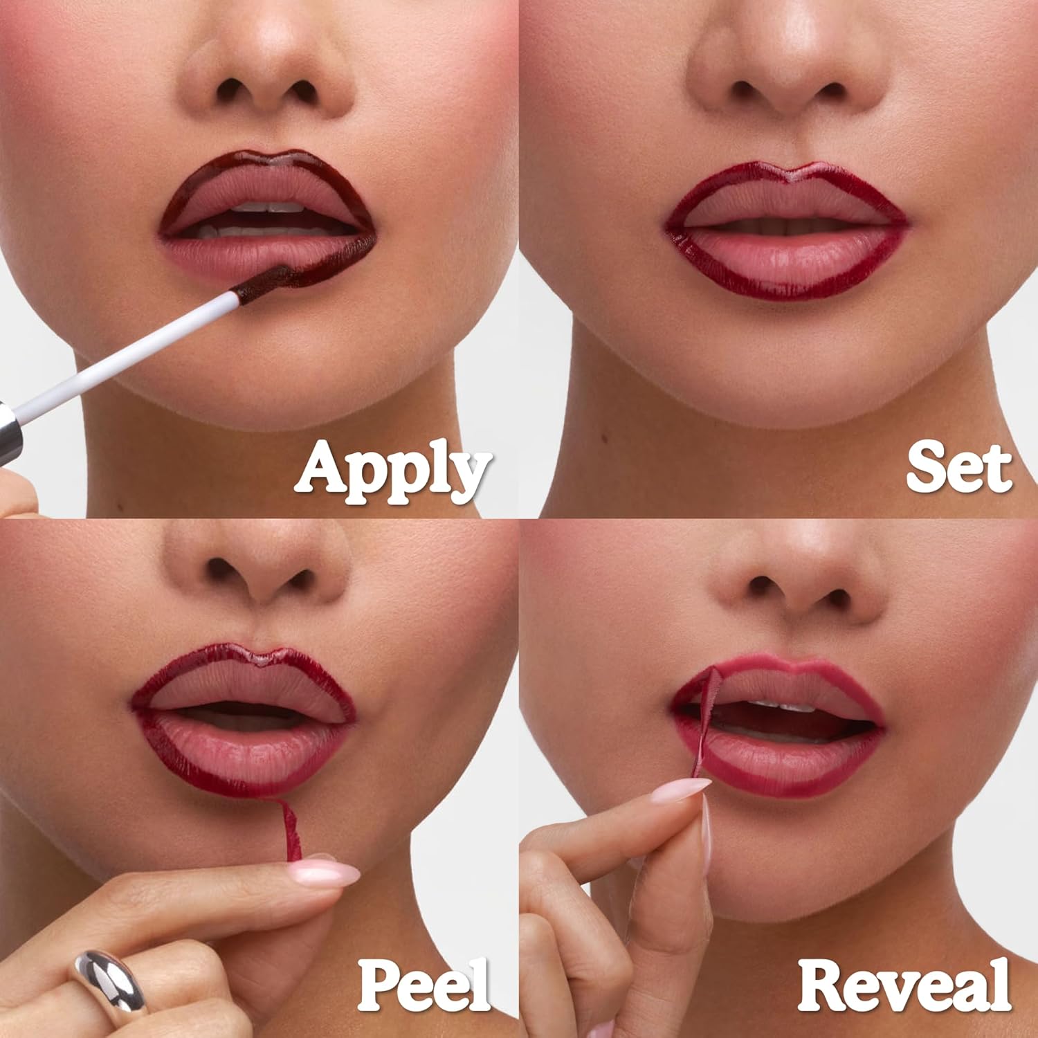 Sacheu Lip Liner STAY-N Peel Off Lip Stain — Long Lasting Waterproof Lip Tint with Hyaluronic Acid & Vitamin E — Transfer Proof Matte Finish, Vegan & Cruelty-Free (p-INKED) - Image 6