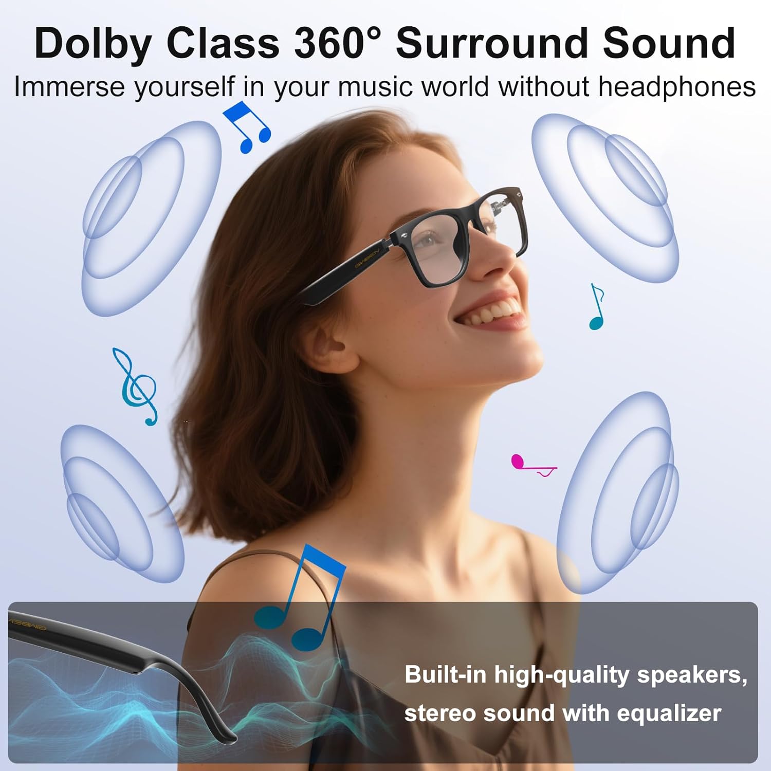 AI Smart Glasses for Men & Women with ChatGPT, Bluetooth Glasses with 165 Languages Translation, Color-Change Lens, Meeting Analysis, Music Playback, Hands-Free Calls, UV & Blue Light Protection - Image 7