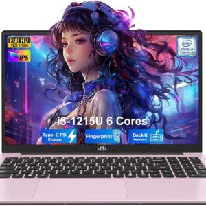 NIMO 15.6″ FHD IPS Laptop, Core i3-1215U(Beats i5-1135G7, Matches i7-1165G7), 8GB RAM 256GB SSD, Backlit Keyboard, Fingerprint Reader, WiFi 6, Thin & Lightweight Laptop for Students, Home & Business