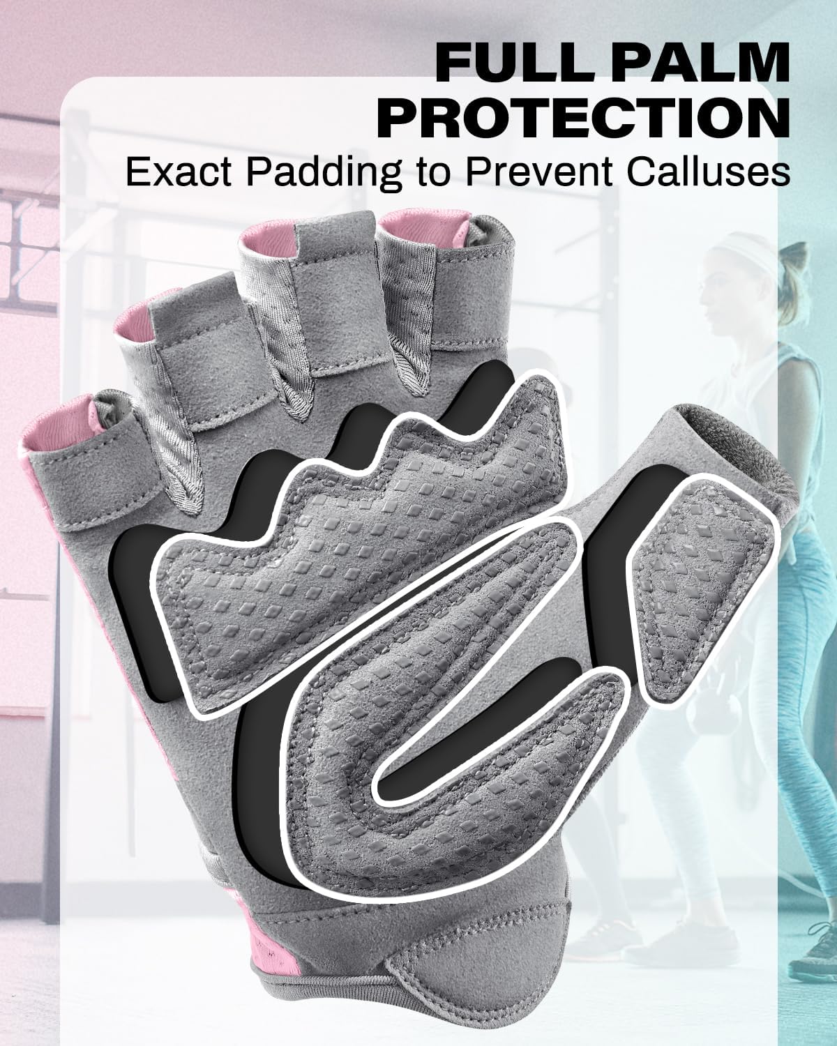 VINSGUIR Workout Gloves for Women and Men, Breathable Weight Lifting Gloves for Gym Exercise, Fitness, Training, and Cycling, with Excellent Grip and Cushion Pads - Image 2