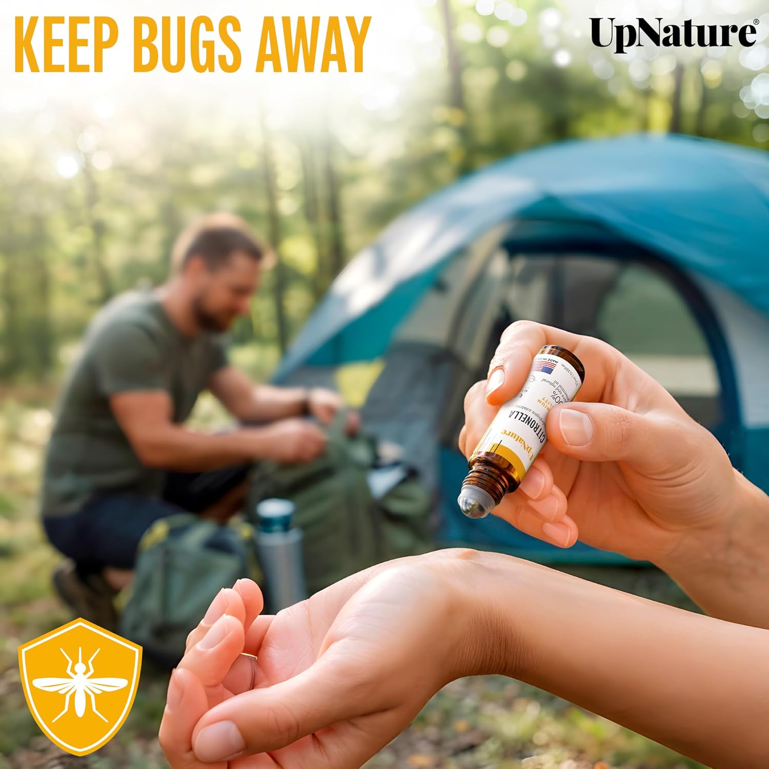 UpNature Citronella Oil Roll On – Camping Essentials - 100% Natural Citronella Essential Oil for Skin - Image 2