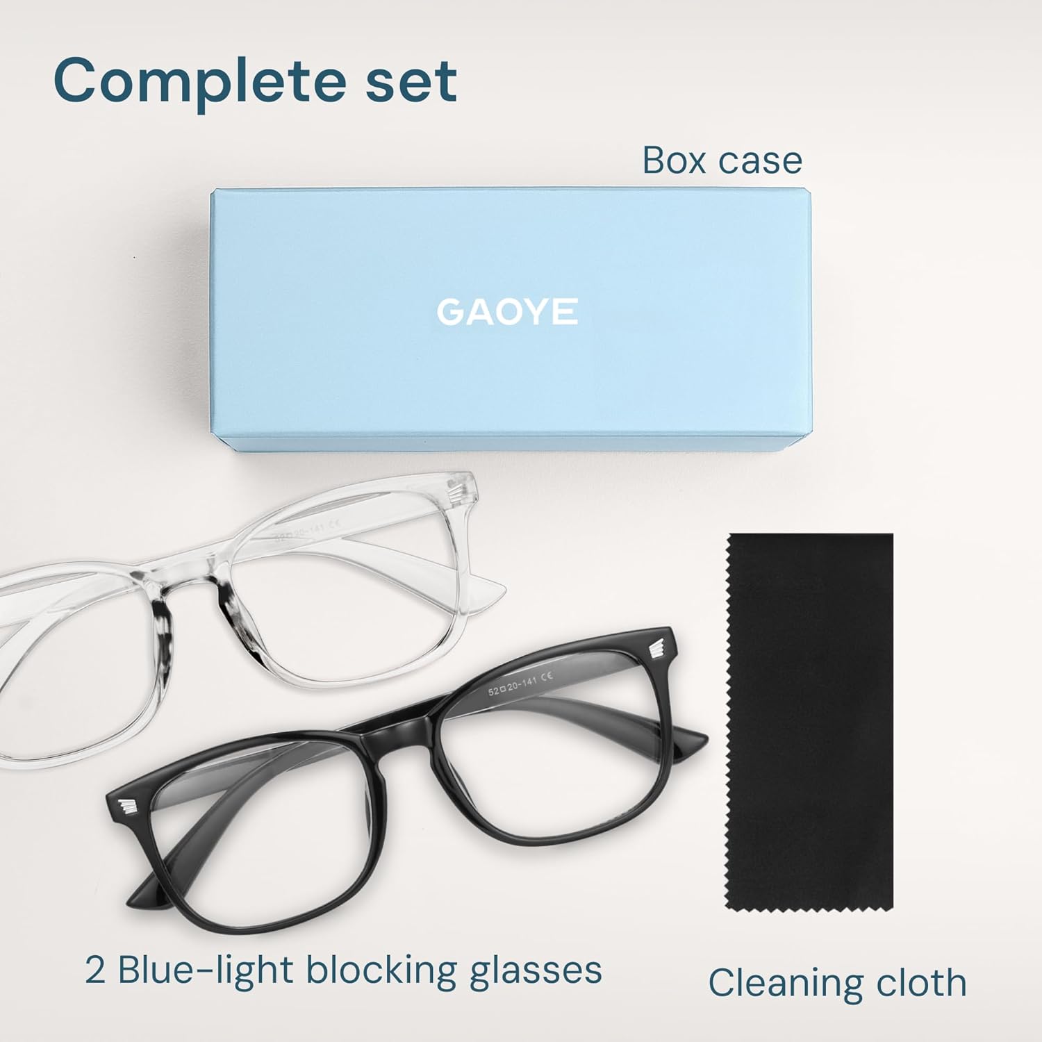 Gaoye Eyewear Frames for Men - Blue Light Blocking Square Glasses, Anti UV Ray Computer Gaming, Blue Blockers for Women - Image 7