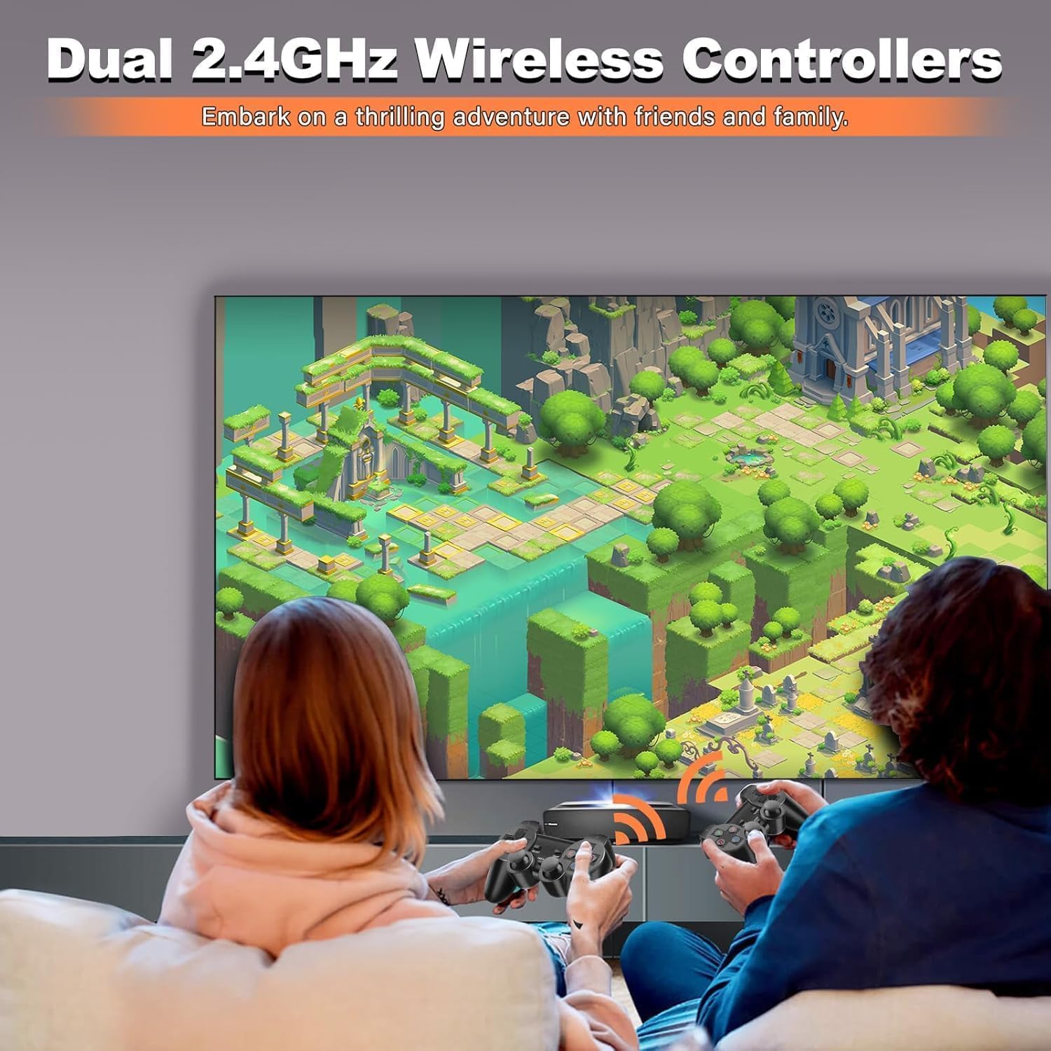 LIUWEI New Retro Gaming Console & Game Stick Pro - 20,000+ Classic Video Games, 23 Emulators, Dual Wireless Controllers, 4K HDMI Output, Plug & Play, Compatible with TV, PC, Projector, 64GB - Image 4