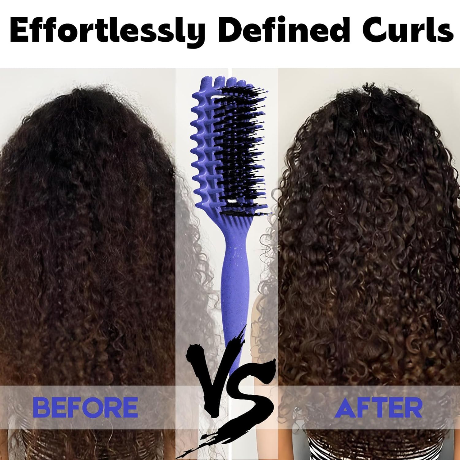 Curly Hair Brush Candybrush Curl Defining Brush for Detangling Shaping and Defining Curls for Women, Men, Wet & Dry Hair (Purple) - Image 5