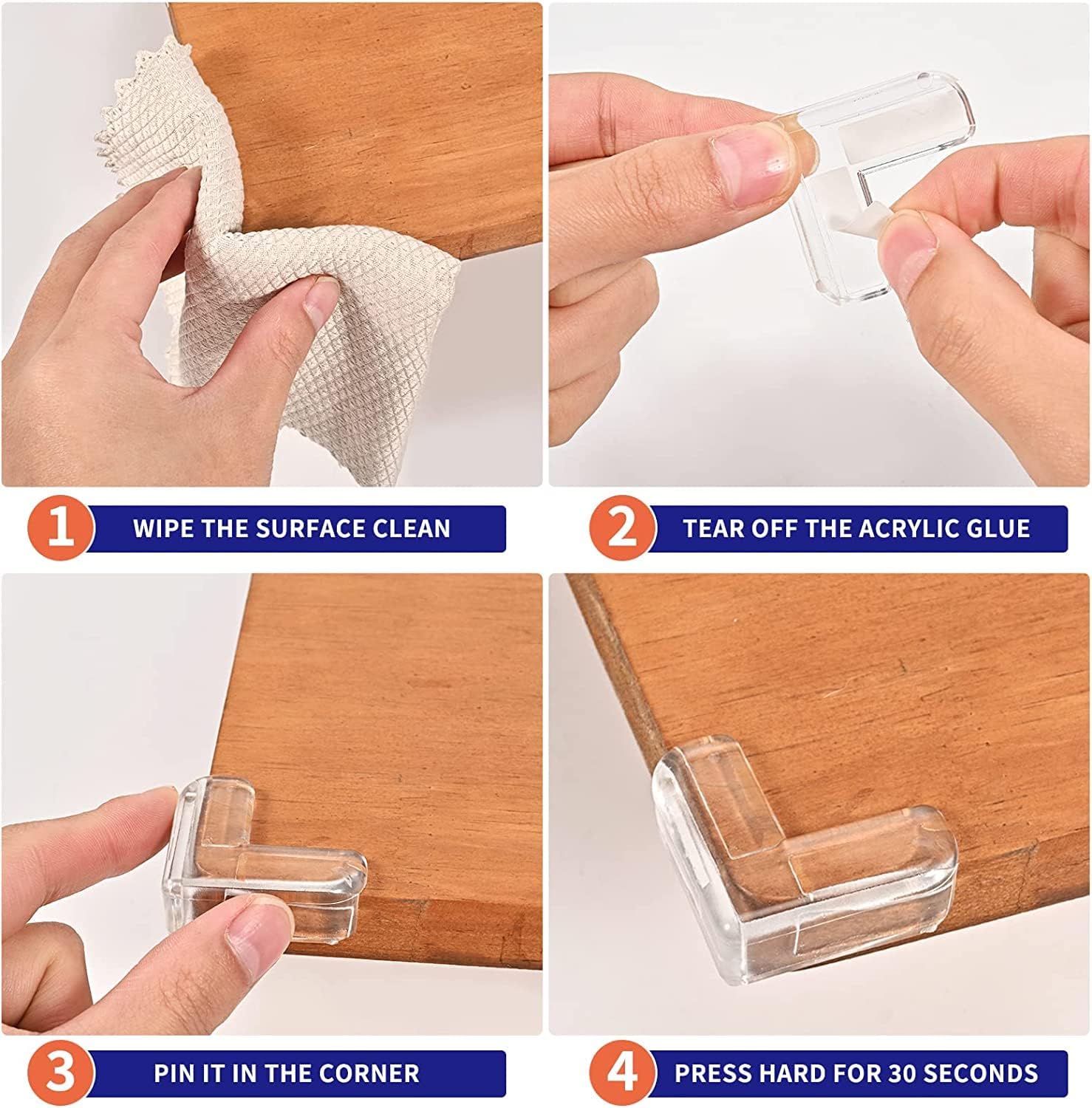 20 Pack Corner Protector Baby, Table Corner Protectors for Baby Guards Clear for Furniture Corner Protectors Proof Covers Baby Safety - Image 6