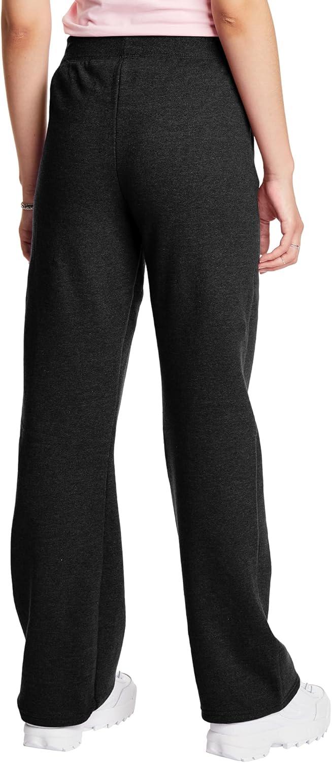 Hanes Women's Sweatpants, EcoSmart Fleece Pants, Pocketless Open-Bottom Sweatpant, Regular & Petite - Image 2