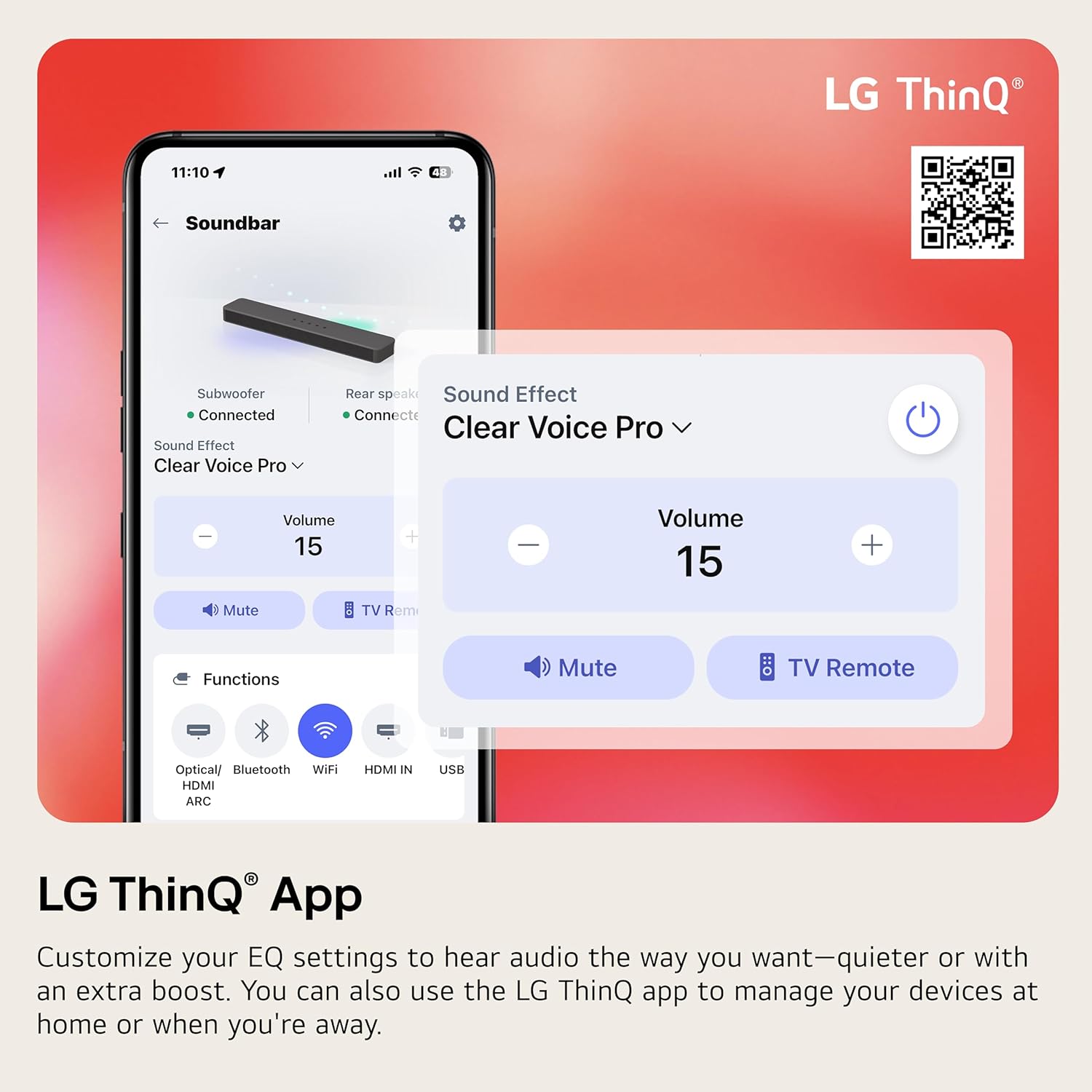 LG S40TR 4.1 ch. Home Theater Soundbar with Rear Surround Speakers and Wireless Subwoofer, Wow Interface, Dolby Audio, AI Sound Pro, Amazon Exclusive - Image 8
