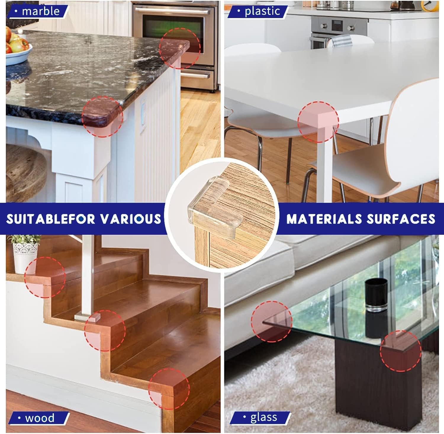 20 Pack Corner Protector Baby, Table Corner Protectors for Baby Guards Clear for Furniture Corner Protectors Proof Covers Baby Safety - Image 5