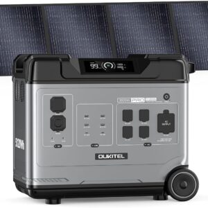 P5000 Pro 5120Wh Portable Power Station with 200W Solar Panel, 3600W Solar Generator with 5 AC Outlets (5000W Surge), 1800W AC Fast Charging, 1000W MPPT for Home, Emergency, RV, Outdoor Camping