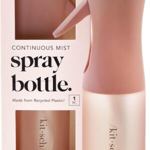 Kitsch Continuous Spray Bottle for Hair – Fine Mist Water Mister & Water Spray Bottle – Recycled Hair Spray Bottle – Spray Bottles for Cleaning, Styling, Plants & More – Terracotta, 150ml