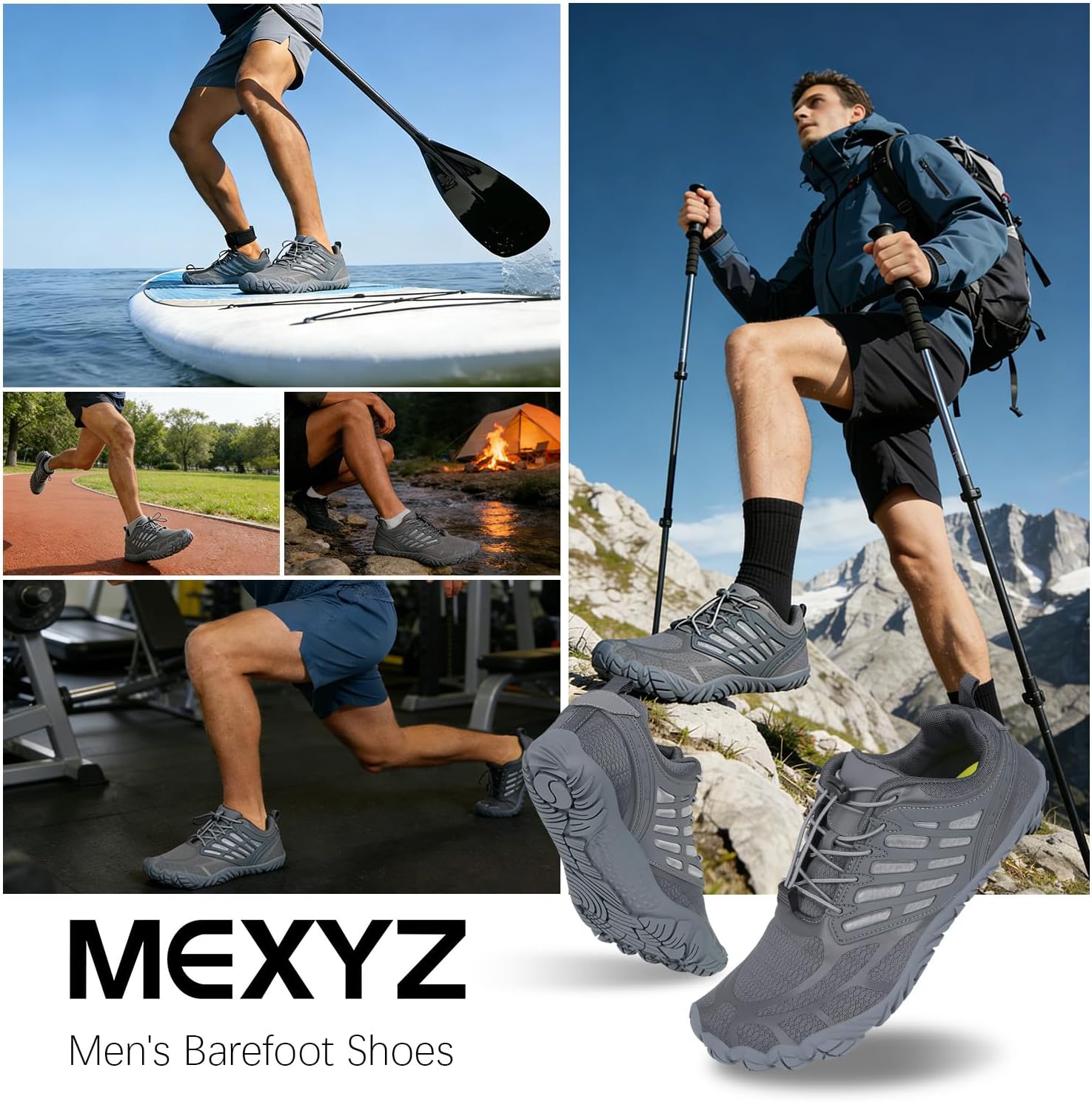 Barefoot Shoes Men Wide Toe Box Zero Drop Minimalist Shoes for Workout Cross-Trainer Walking Hiking Water Weightlifting Grounded Footwear - Image 2