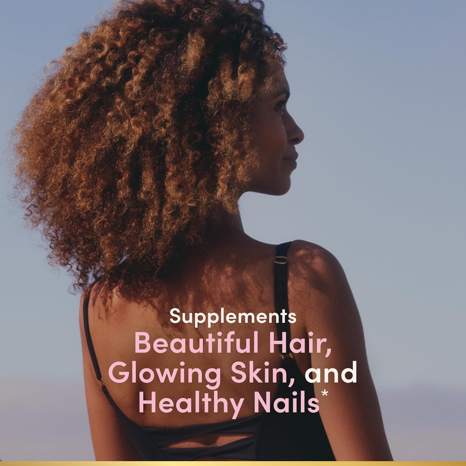 Nature's Bounty Optimal Solutions Hair, Skin & Nails with Biotin and Collagen, Citrus-Flavored Gummies Vitamin Supplement, 2500 mcg, 80 Ct, 40 Total Servings - Image 2