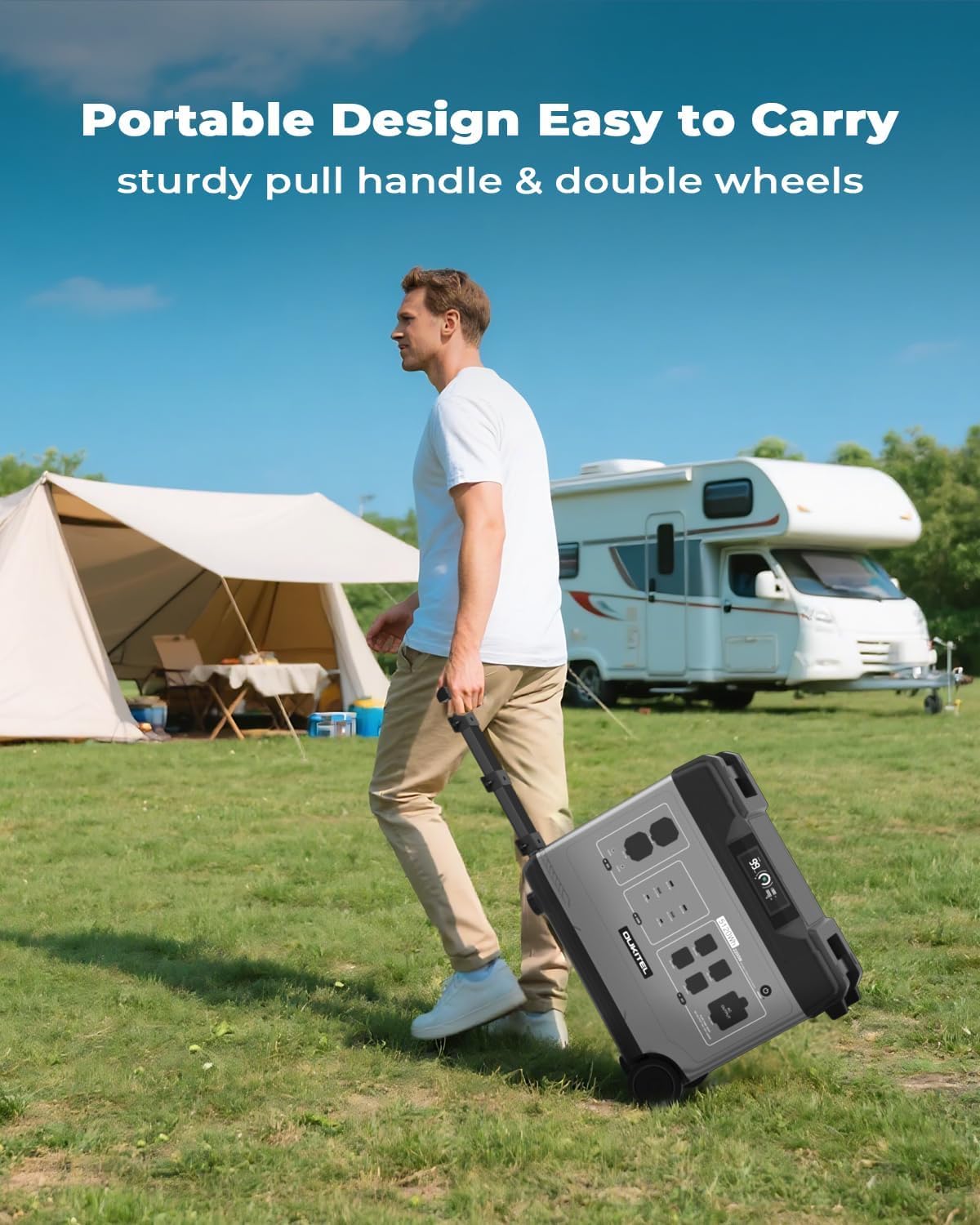 P5000 Pro 5120Wh Portable Power Station with 200W Solar Panel, 3600W Solar Generator with 5 AC Outlets (5000W Surge), 1800W AC Fast Charging, 1000W MPPT for Home, Emergency, RV, Outdoor Camping - Image 4