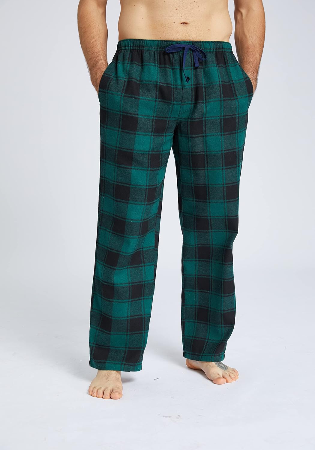 JupiterSecret Mens Pajama Pants Set Flannel Cotton Sleep & Lounge Pants, PJ Bottoms with Pockets and Button Fly 3 Pack - Image 3