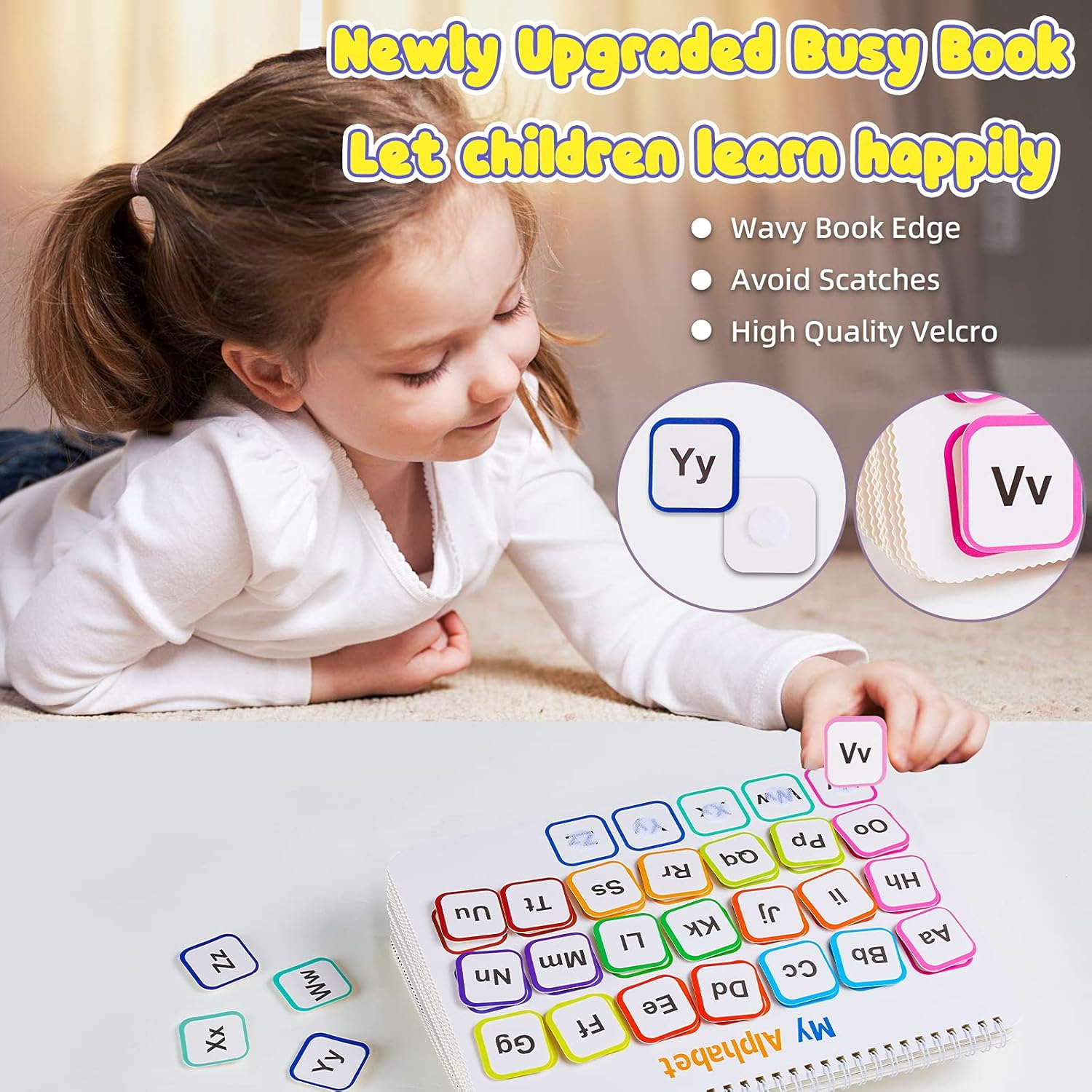 Huijing Montessori Preschool Learning Activities Busy Book - Workbook Activity Binder / Toys for Toddlers, Autism Learning Materials and Tracing Coloring Book - Image 7
