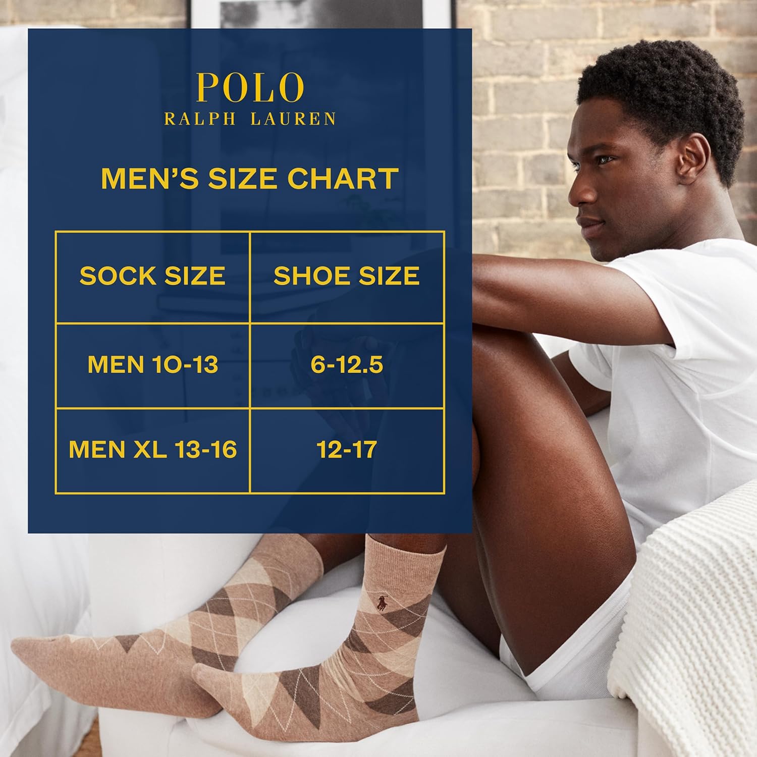 POLO RALPH LAUREN Men's Assorted Pattern Dress Crew Socks (4-Pack) - Image 6