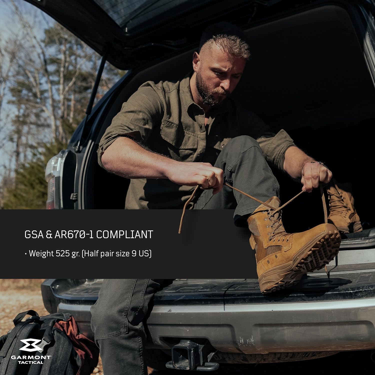 GARMONT TACTICAL T8 NFS 670 T.A.A. Military Combat Boots for Men and Women, Army, Air Force, T.A.A., AR670-1 and GSA Compliant Footwear, Lightweight, Suede Leather - Image 5