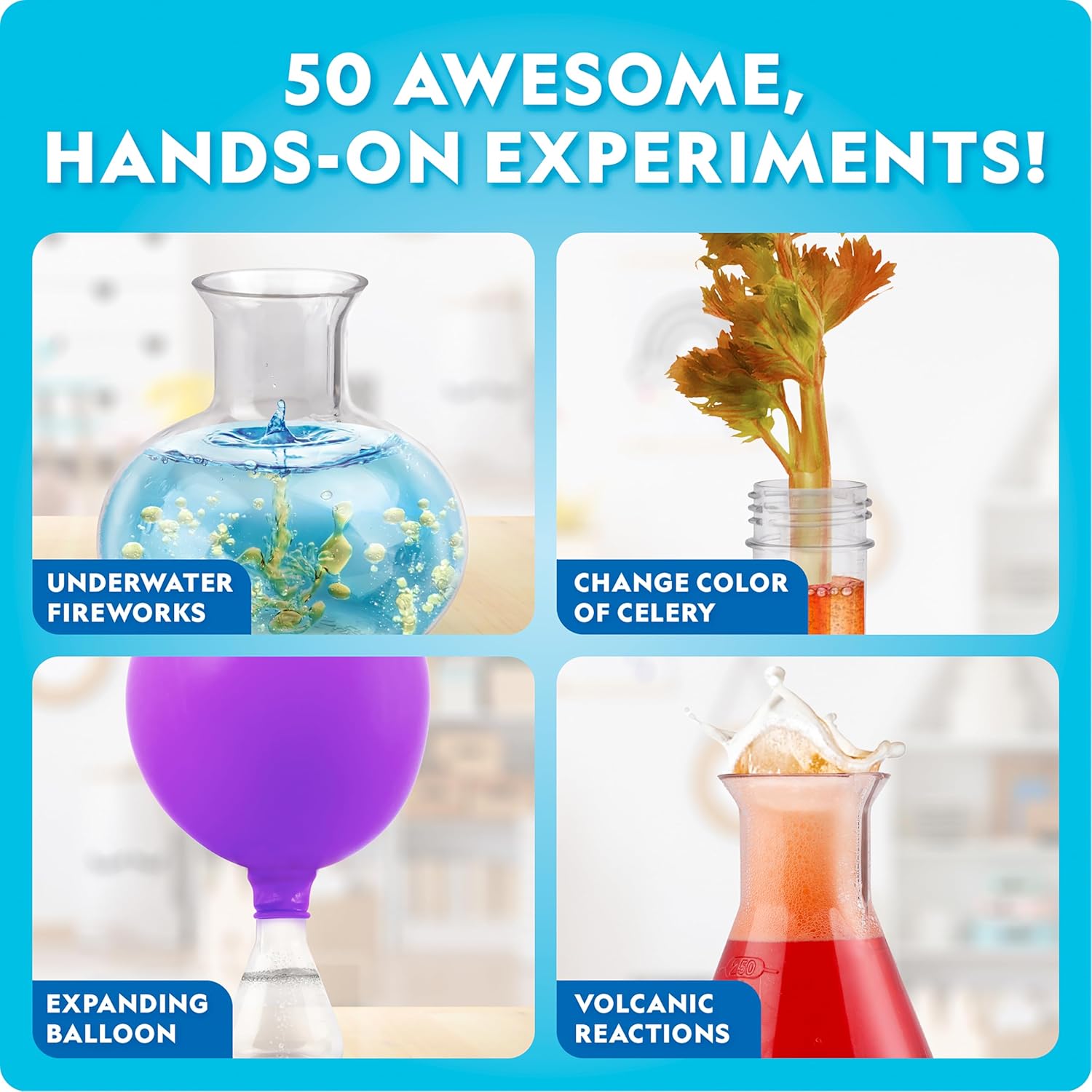 National Geographic Junior Chemistry Set - Complete Early Learning Lab Kit with 50 Science Experiments for Kids and 20+ Lab Tools, Chemistry Set, Science Experiments for Kids 4-6 - Image 4