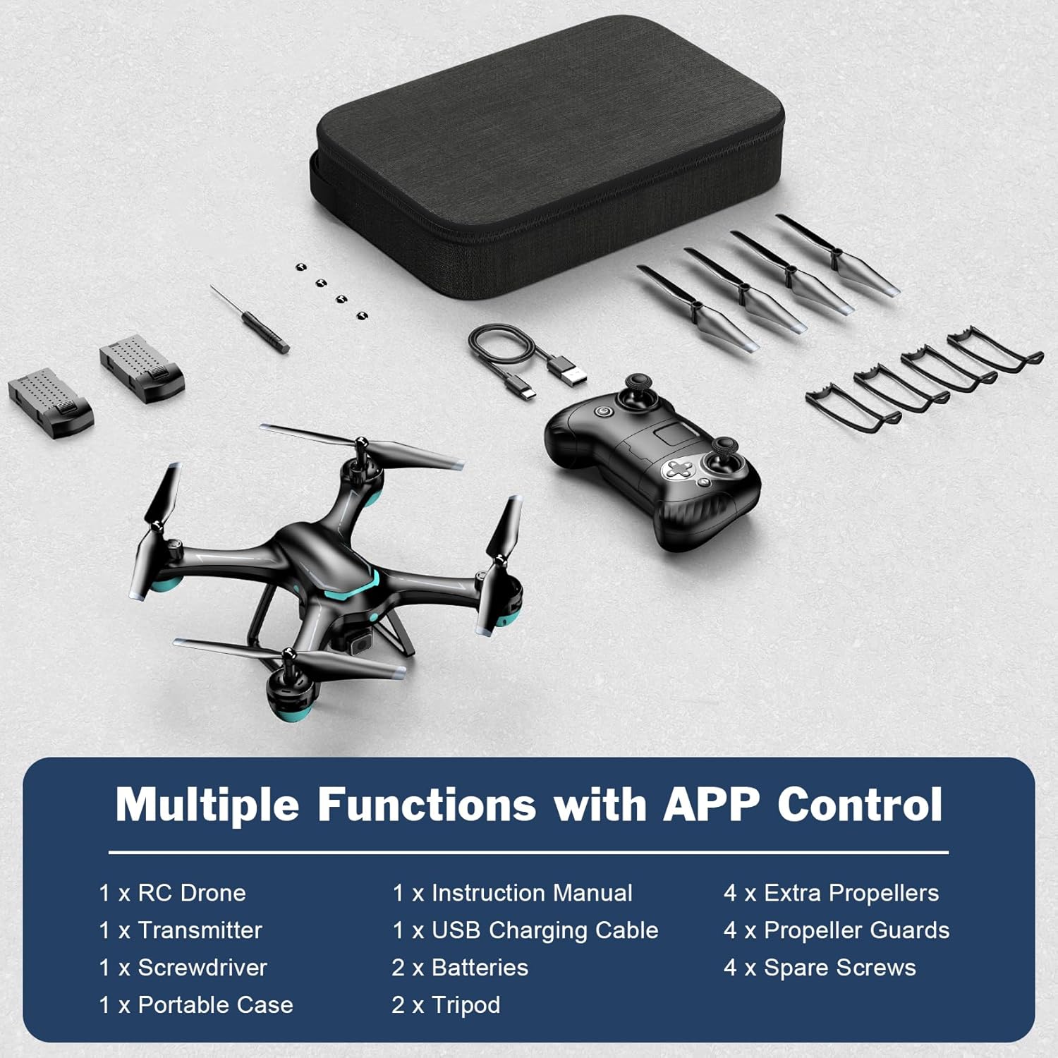 Drone with 1080P Camera for Beginners, Remote Control Quadcopter with Gestures Selfie, Altitude Hold, One Key Start, 3D Flips, 2 Batteries, Toy for Beginners, Black - Image 6