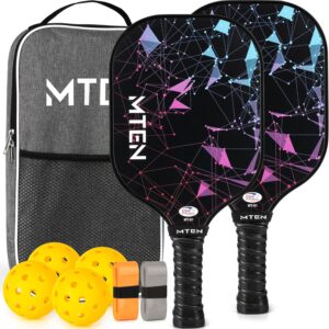 Pickleball Paddles Set of 2 or 4, or Single Paddle – USAPA Approved Fiberglass Surface Pickleball Rackets Set for Men & Women