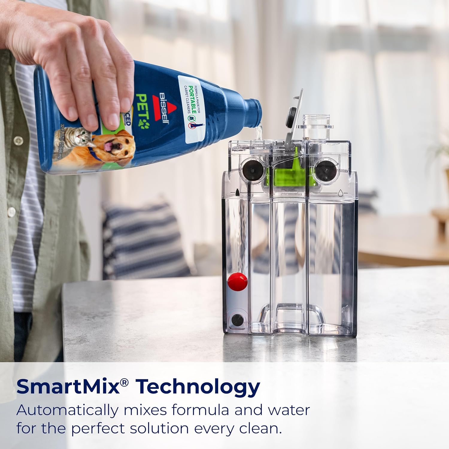 BISSELL® Little Green® Max Pet SmartMix Portable Carpet and Upholstery Deep Cleaner, Car/Auto Detailer, with SmartMix Technology, Self-Cleaning Tough Stain Tool and Pet Hair Removal Tool, 38572 - Image 2