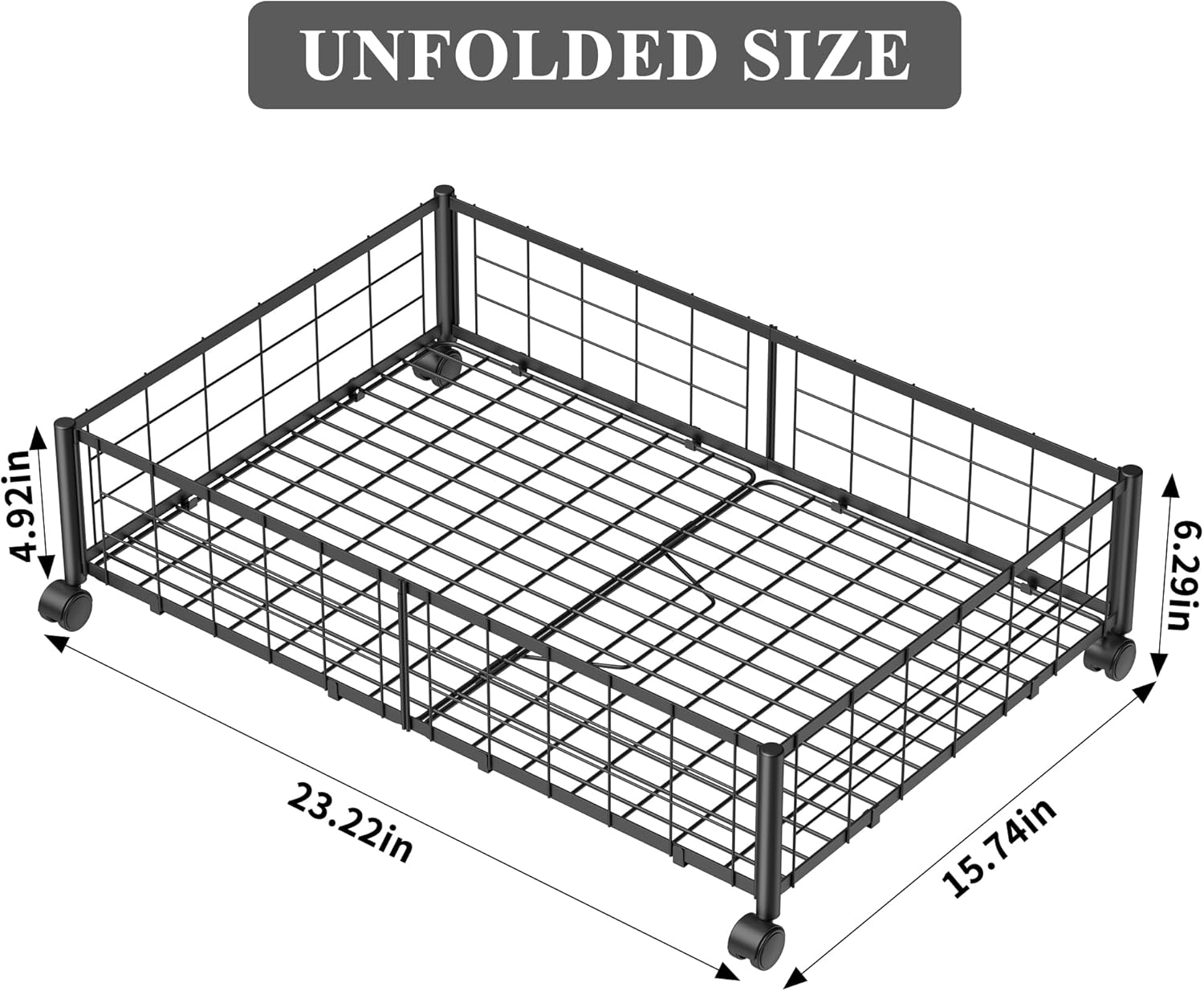 Hleelomi Under Bed Storage with Wheels, 360° Rotating, No-Assembly Underbed Storage Containers, 2PACK - Image 2