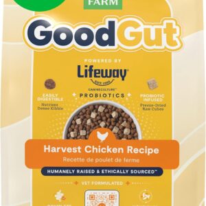 Open Farm, Goodgut Dry Dog Food with Probiotics, Veterinarian-Formulated Harvest Chicken Recipe, 3.5lb Bag